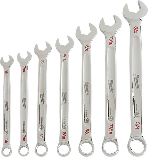 Milwaukee 7pc Combination Wrench Set - SAE