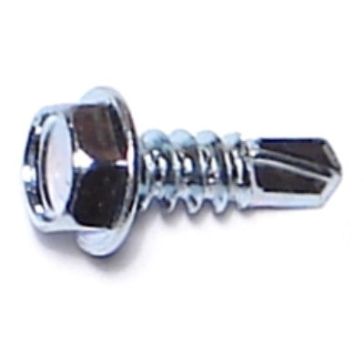 Monster Fastener Zinc Plated Steel Hex Washer Head Self-Drilling Screws